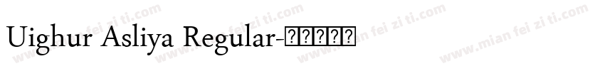 Uighur Asliya Regular字体转换